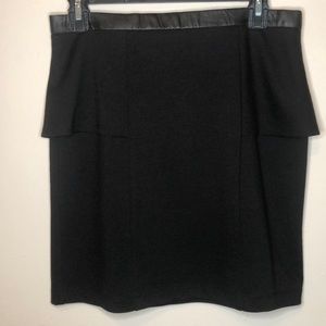 Black skirt with peplum sides